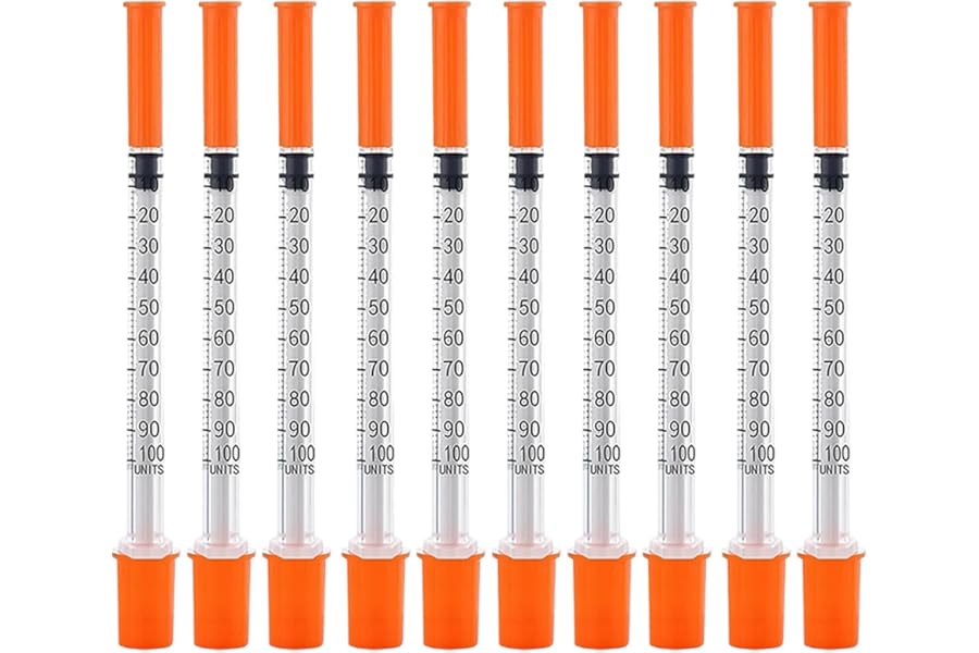 10 Pcs 1ml 30G 8mm Precision Multiple Uses Distribution Measuring Tools Plastic Lab Accessories Individually Sealed Packaging for Pet Feeding Liquid Separation