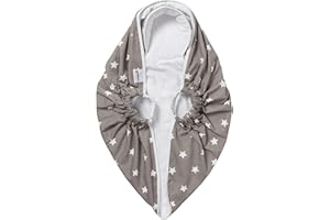 Snugglebundl - Kocyk dziecięcy z uchwytami (Grey with White Stars)