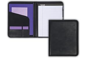 Samsill Professional Padfolio, Business Portfolio, Black, Includes 8.5 x 11 Writing Pad