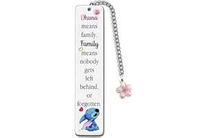 FCZIVA Bookmarks Woman Family Appreciate Gift Mum Auntie Nanny Grandma Bookmark Ohana Means Family Daughter Sister Niece Birthday Graduation Go to University Present Christmas Thanksgiving Teens Keepsakes