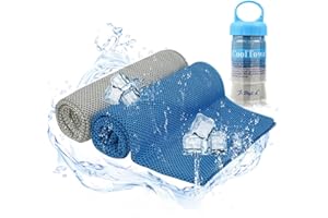 Zodight Kühltuch Kühlhandtuch Set Sofortige Relief Eiskalt Kühlen Handtuch Atmungsaktives Mesh Schweißsaugfähig Für Fitness Gym Golf Yoga Laufen Sports Übung Sommer Heißes Wetter Outdoor