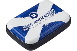 Unicorn Ultra Dart-Etui, schlankes schwarzes Design mit geprägtem U-Logo, extra Stauraum für Ersatzteile und Zubehör, Schaumstoff-Innenseite hält und schützt 1, 2 oder 3 Sets voll beladener Dartpfeile