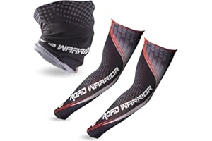 FMCOMMERCE Mangas para Brazos con Tejido Inteligente Termoregulador, Manguitos Running Transpirables con Protección UV-SPF 50+, Manguitos Ciclismo de Gran Comodidad con Protección Total Frente a Rayos Solares