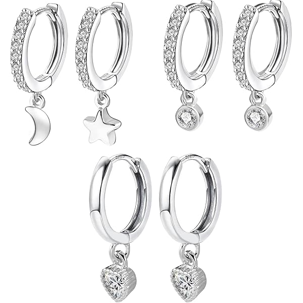 Orecchini Huggie In Argento Sterling 925 Placcati Oro 14K Con Zirconi Cubici / Cerchio In Oro / Cerchio Piccolo / Huggy In Oro / Cerchio Minuscolo / Orecchini A Polsino - Italia - Foto 8