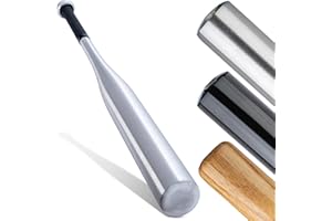 HELDENWERK Batte de baseball hero factory en bois ou en aluminium - Idéale pour l'autodéfense - Manche de 79 cm , Silber (Aluminium), 31"