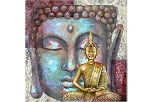 JISHSHAY 5D DIY Golden Buddha Diamond Painting Full Drill,40x40 CM Crystal Buddha Art Kits Adults Buddha Pictures Walls Buddha Crystal Creations Buddha Crystal Art 5d Diamond Art Kits Adults Buddha
