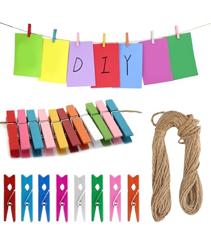 Translucent Mini Craft Clips Photo Christmas Cards VooGenzek 110 PCS Mini Clear Pegs, Plastic Photo ...