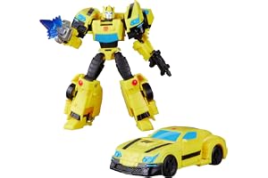 Transformers Prime Changers Bumblebee-actionfigur, omvandlas från robotleksak till billeksak, för barn från 6 år