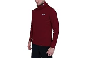 TCA Men's Warm Up Long Sleeve Training Workout Funnel Neck Thermal Running Top with Thumbholes