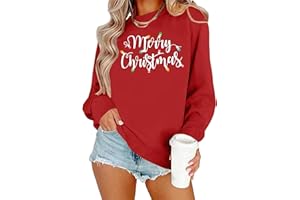 hohololo Christmas Sweatshirt Womens Merry Christmas Light Jumpers Funny Xmas Jumper