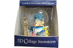 SNOW GLOBES London Souvenir 3D Kleine De Luxe Collage Snow Globe Detaillierung Wahrzeichen Londons ...