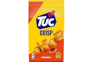 Tuc Crisp, Gusto Paprika, Sfogliatine Croccanti a Base di Patate cotte al Forno con Grano 100% Italiano, 100 g