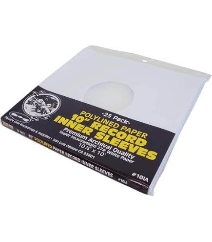 100x 7" Record Inner Sleeves - Innenhüllen (weiß