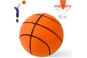 YAOZUP Cicha piłka do koszykówki, cicha koszykówka, rozmiar 3, 18 cm, cicha, domowa koszykówka, cicha koszykówka, lekka i cicha koszykówka z koszem, dla 3 4 5 6 lat