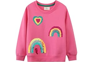 CM-Kid Sweatshirt Mädchen Langarm Pullover Kinder Shirts Baumwolle Warm Tops 1-7 Jahre Gr.92-122