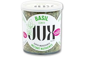 JUX Freeze-Dried Basil | 100% Natural & Nutrient-Rich | Rehydrates Instantly for Cooking, Sauces & Garnishing | Long Shelf Life | Equals 40 Packets of Fresh Basil | No Additives, Vegan (14g)
