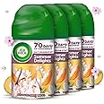 Air Wick 250 ml x 4 (Buy 3 Get 1 Free) - Vanilla & Muskmelon (Summer Delights), Freshmatic Automatic Air Freshener Refill | 2600 Sprays Guaranteed | Automatic Freshener, Bathroom Freshener, Room Spray