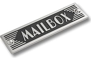 The Metal Foundry Mailbox Metal Door Sign. Art Deco Style Home Decor Accessories Door Or Wall Aluminium Plaque. Handmade In England.