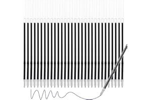 WUIOWPPIC 30 Stück 0,7mm Kugelschreiber Minen - Blau, Nachfüllminen für Büro, Schule, Zuhause