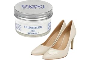 IEXI Crema Lucida Scarpe in Pelle, Made in Italy - Leather Cream 50ml - Cromatina Nutriente e Ravvivante - Crema per Lucidare, Nutrire e Mantenere Morbida la Pelle