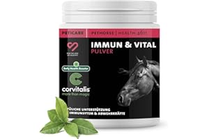 Peticare Poudre Immunité & Vitalité pour Chevaux | Soutient défenses Naturelles & Protection cellulaire | avec Ginseng, échinacée & polyphénols | Complément Naturel | petHorse Health 4611