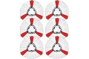 WAKAYOYO 6 Stück Moppköpfe Kompatibel mit Vileda Turbo Wischmop, Mikrofaser Wischmopp Ersatzköpfe, Wischmopp Ersatz für EasyWring&Clean Bodenwischer, für alle Böden, Maschinenwaschbar