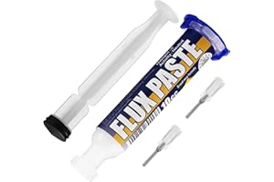 LCXCXY Bezołowiowa, przyjazna dla środowiska pasta lutownicza, topnik do lutowania no-clean, topnik do naprawy BGA/PCB/CPU/SMD/IC, mlecznobiały topnik do lutowania elektroniki, 10 ml, ze strzykawką