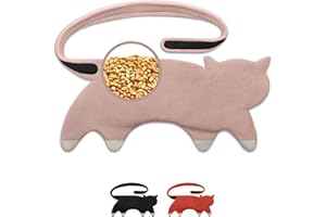 LESCHI Bolsa Semillas Microondas de 100% Algodón y Trigo Orgánicos, Saco de Semillas de 11 Compartimentos, Saco Térmico de Semillas ideal para Dolores Menstruales, Cólicos y Dolor Abdominal, Gata rosa