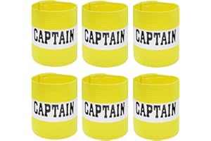 Hosifiy 6 Unidades de venda de capitán de fútbol, brazalete elástico de nailon para capitán de fútbol, pulseras ajustables para jóvenes y adultos, entrenamiento deportivo