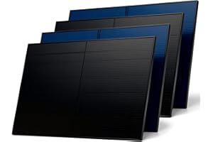 SUNNIVA® Solarmodul 4x 500 W FULL BLACK Bifazial Glas/Glas PV Modul Solarpanel - PMax 2000W (4x500W) Bifacial N-Type, für Balkonkraftwerk oder PV Solar Anlage