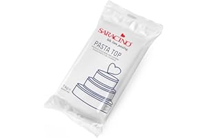 SARACINO We love pastry Pasta di Zucchero Bianca Top per Copertura da 1000g Made in Italy - Colore Bianco