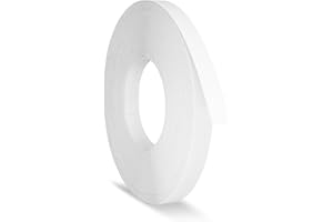 UNMAR White Melamine Edging 15 mm x 7.5 m Pre Glued Adhesive Veneer Edge Banding Tape Kitchen Cabinet Repair Worktop Laminate Shelf Table Door Cupboard Plywood Formica Chipboard Furniture Strip Wood Trim