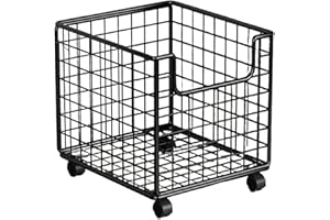 GCERFBY Cesto di stoccaggio della cucina, cesto di stoccaggio rettangolare in metallo in metallo, organizzatore di carrelli rotanti a 360 gradi, 28x44x40 cm, versatile facile da pulire per cucina o bagno