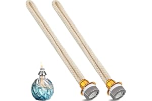 acdokuk 2 Pieces Replacement Fragrance Oil Lamp Wick, 18mm Ceramic Aromatic Wick Core Head, Round Cotton Wicks, Oil Lantern Wicks for Home and Kitchen Decoration