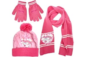 FISAPBXC Meloddy Kinder Mütze Schal und Handschuh Set, Meloddy Warme Strickmütze, Schal-Set Herbst/Winter Kinder warme gestrickte Mütze Superweiches, warmes Set aus Schal und Handschuh Winte