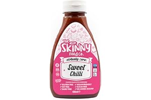 THE SKINNY FOOD CO Skinny Food Co Sugar Free Sweet Chilli Sauce 425ml - Virtually Zero Calorie Sauce - Vegan & Keto-Friendly - Sugar Free Chilli Sauce - Gluten Free