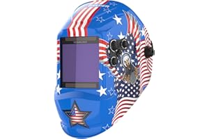 YESWELDER Casco per Saldatura True Color 10X9cm Grande Schermo di Visualizzazione Maschera di Saldatura auto oscurante ad energia solare, 4 Sensori d'arco Ampio schermo 4~5/9-9/13 per TIG MIG ARC