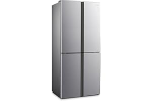 Hisense RQ515N4AD1 - Frigorífico Americano 4 puertas, Total No Frost, Capacidad Neta 427 L, 1.82 m Alto, Acero, Multi Air Flow, Cajón con control de Humedad, Silencioso