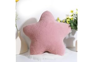 MLordoarf Cojín infantil con forma de estrella, suave y esponjoso, cojín decorativo para sofá, cojín de peluche en forma de estrella, cojín decorativo para habitación de los niños, dormitorio