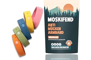 MOSKIFEND Mückenschutz Armband - Moskito Insektenschutz (Urlaub must haves - camping gadgets,reise gadgets) für Kinder und Erwachsene gegen moskito