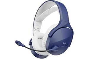 HyperX Cloud Jet – podwójny bezprzewodowy zestaw słuchawkowy do gier, 2,4 GHz i Bluetooth, PC, Mac, PS5, PS4, mobilny, sterownik 40 mm, czas pracy baterii 25 godzin, mikrofon Swivel-to-wyciszenie