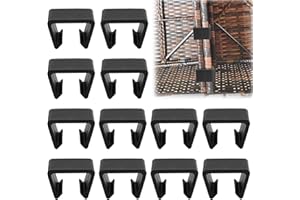 RTDHO 12 Pcs Rattan Furniture Clips,Garden Wicker Sofa Connectors Heavy Duty Sectional Fasteners for Outdoor Patio Chair, Plastic Couch Alignment Clips for Rattan Furniture and Modular Seating