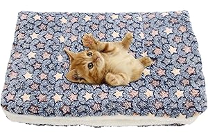 higyee Beruhigende Decke für Katzen – beruhigende und bequeme Decke für Haustiere | weiche Flanelldecke mit schönen Pfotenabdrücken, beruhigende Decke für Katzen