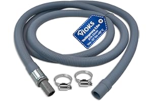 ‎VIOKS VIOKS Abwasserschlauch Waschmaschine Verlängerung 2.5m Ø 19mm-22mm / Spülmaschinen Schlauch Verlängerung Temperaturbeständig von -20° bis +90° C für Geschirrspüler Waschmaschine