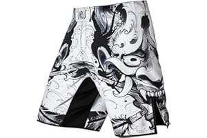 LAFROI QJK01 Pantaloni da MMA, Boxe, Cross Training e Altri Sport da Combattimento, con Coulisse e Tasca