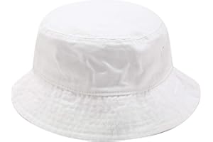 JFAN Sombreros de Pescador Vintage Algodón Sombrero de Cubo de Color Liso Lavado Gorra de Sol de Viaje para Hombre y Mujer