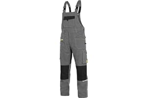 CXS Stretch - Herren Arbeitslatzhose mit Kniepolstertaschen und reflektierende Streifen - Hochwertige, komfortable und atmungsaktive Arbeitsoveralls für Herren mit modernem Schnitt (Größen: 46-64)