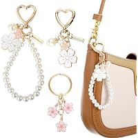 4 Süße Blumen-Schlüsselanhänger Für Damen – Kirschblüten-Design, Rosa & Pastellfarben | Aus Zinklegierung