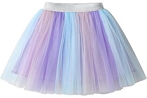 DXTON Falda de Niñas Vestido de tutú de Baile Falda de Traje de Princesa Falda de Ballet de Lentejuelas 2-8 años