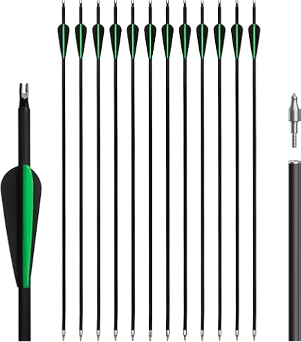 12Pcs Pandarus Icepoint ID3.2mm Gold Logo 40-Ton Carbon Arrow Shaft Spine350-1000 With Accessories For Competition - 18 - View #2